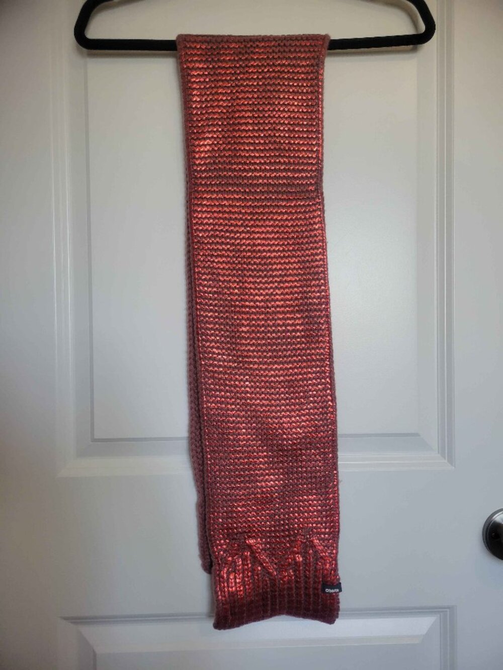 BARTS shimmery red winter scarf